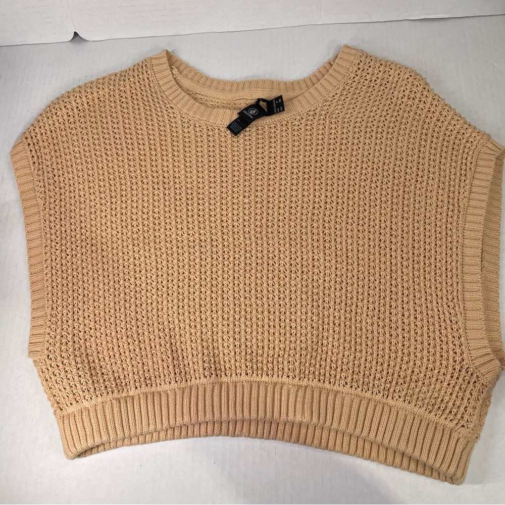Volcom Women's Small Beige Crop “true to this” Sweater